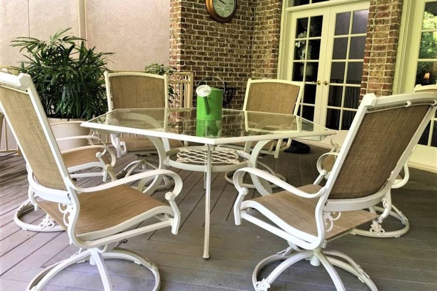 patio white table set patio white table set