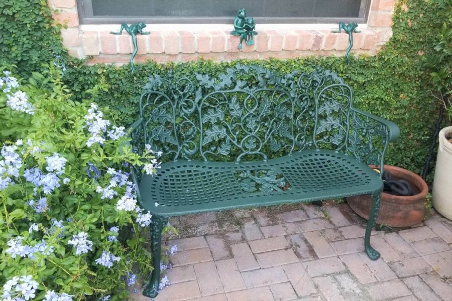 green garden bench